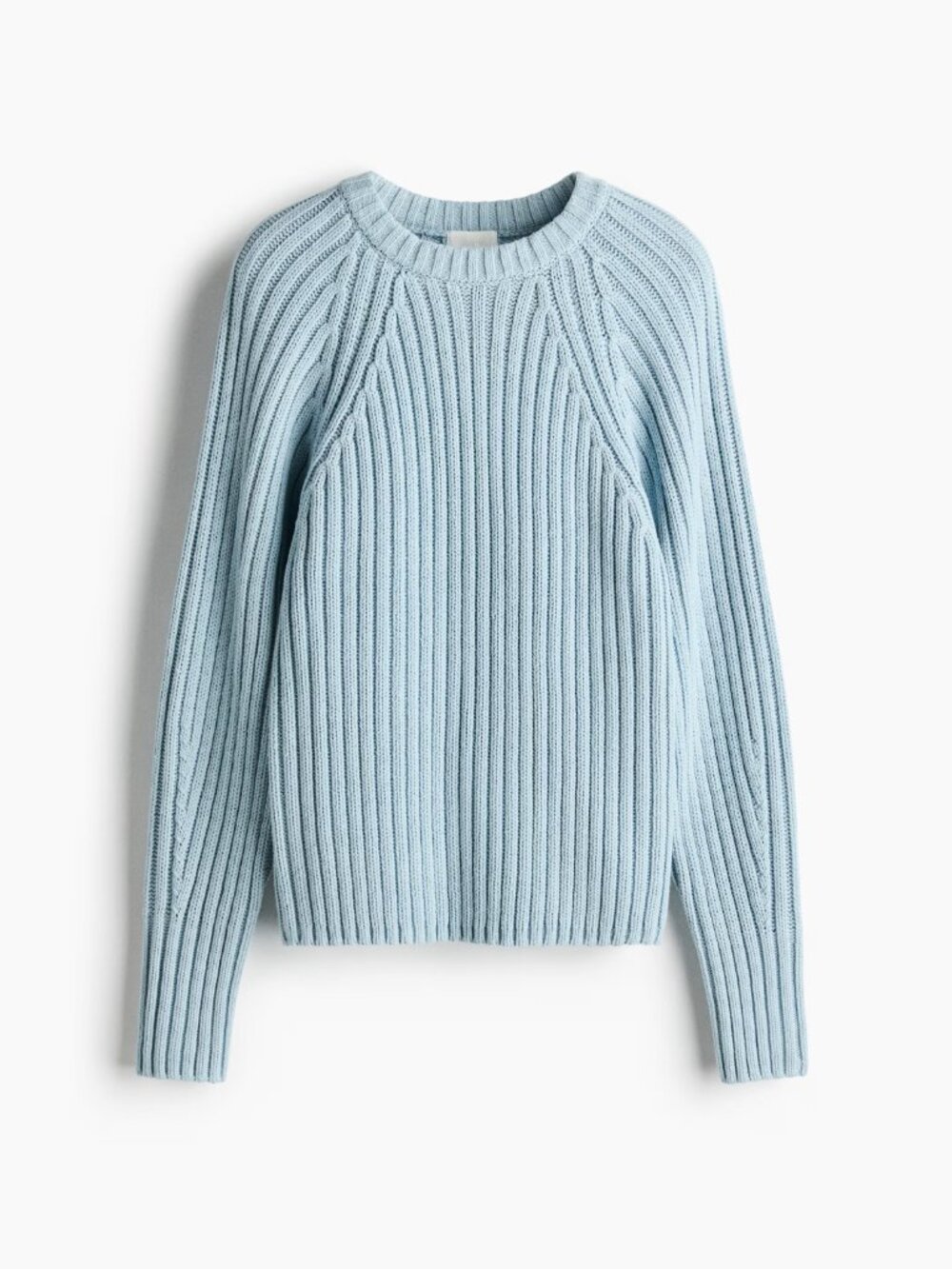H&M Blue Ribbed Crewneck Sweater XL NWT Quiet Luxury Minimalist Capsule Cozy